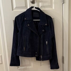 BlankNYC Navy Suede Jacket